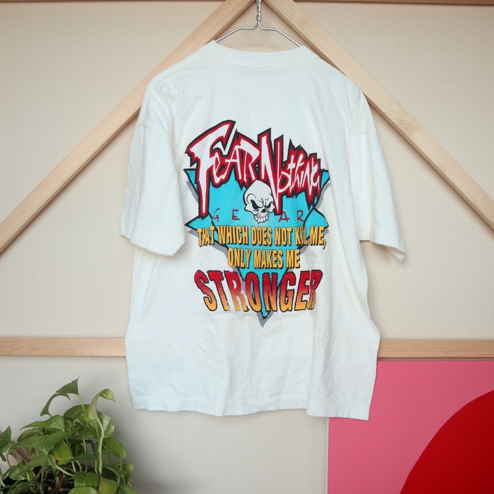 VTG Fear Nothing Gear Screenprinted Graphic TShirt